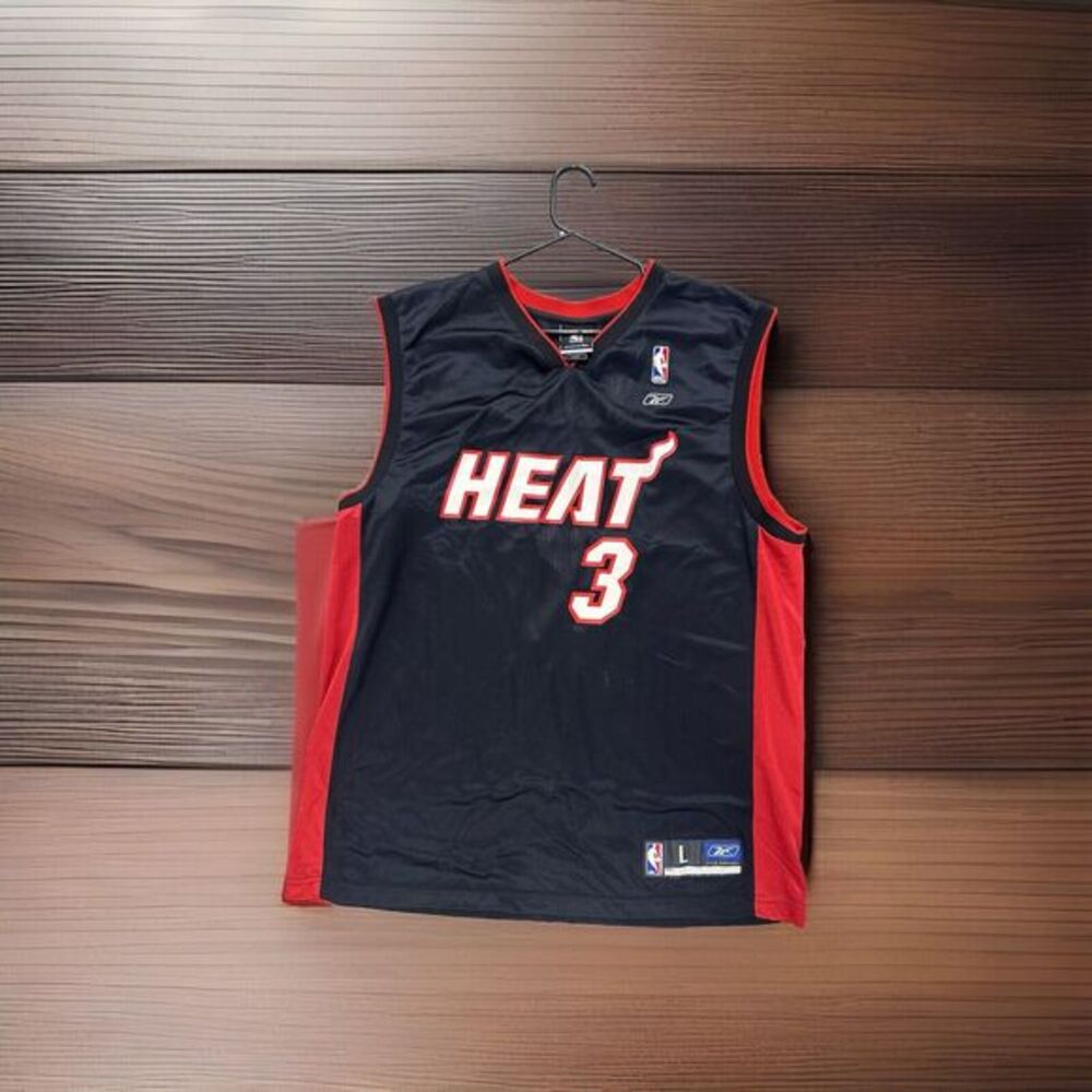 Jersey‎ Miami Heat Wade Dwayne Reebok NBA #3 Size Large